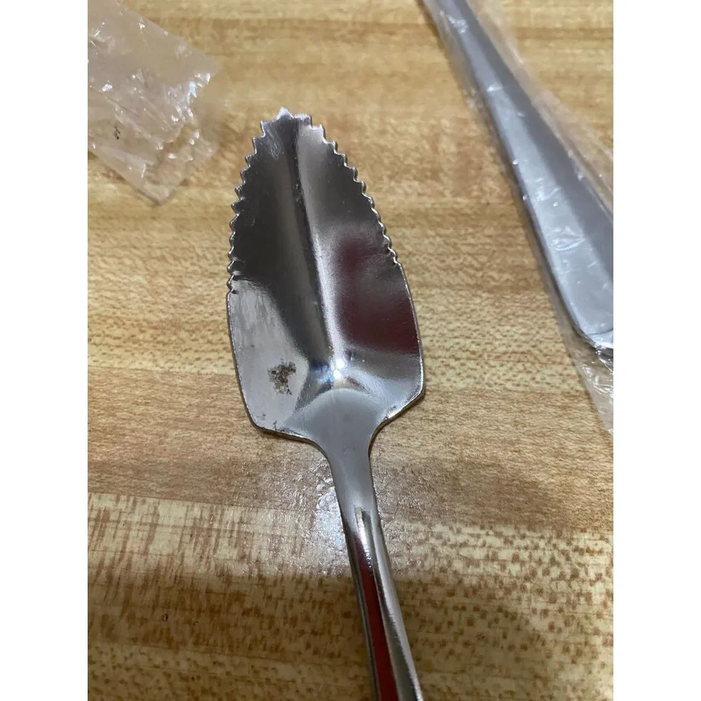 4 Enjoy Grapefruit SS Serrated Spoons New Still in plastic sleeves